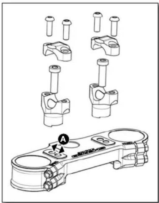 Technical diagram showing mechanical components with exploded view and close-up of a component labeled 'A'
