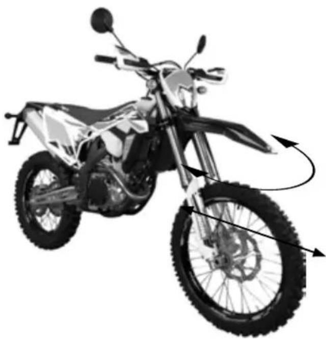 Sherco 450 SEF (2021) - CONTROL DEL JUEGO DE LOS COJINETES DE DIRECCIÓN - 1