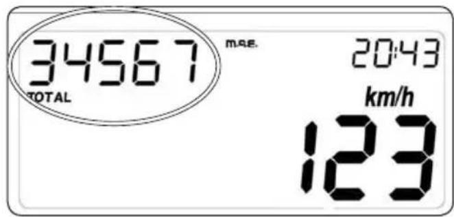 34567 TOTAL msec. 20:43 km/h 123