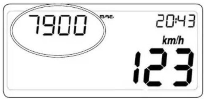 7900 msec 20:43 km/h 123
