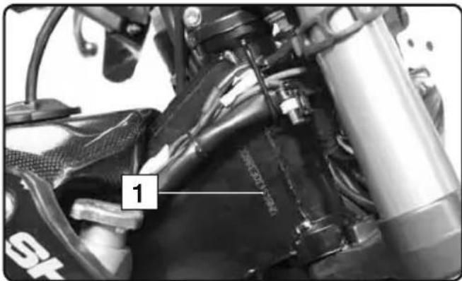 Sherco SE2.5iF (2009) - LOCATION OF SERIAL NUMBERS - 1