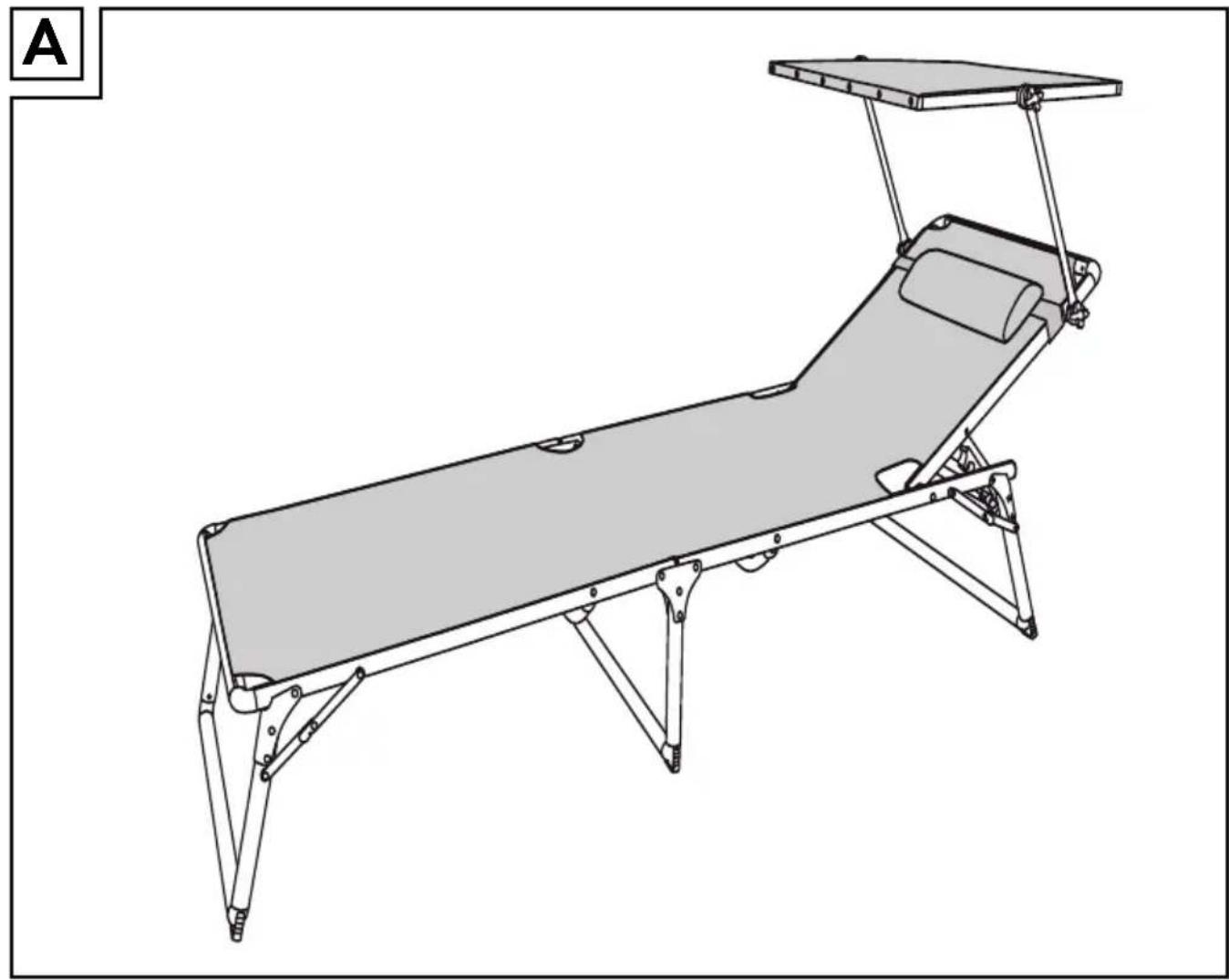 FLORABEST HG04386C - ALUMINIUMSUNLOUNGER - 1