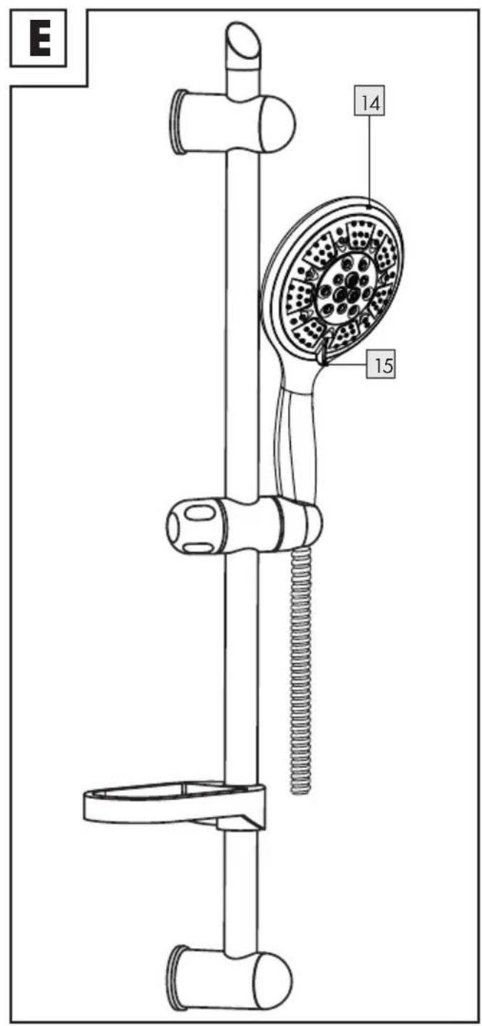 MIOMARE HG00518 - DOUCHETTE MULTIFONCTION AVEC BARRE DE DOUCHE - 3