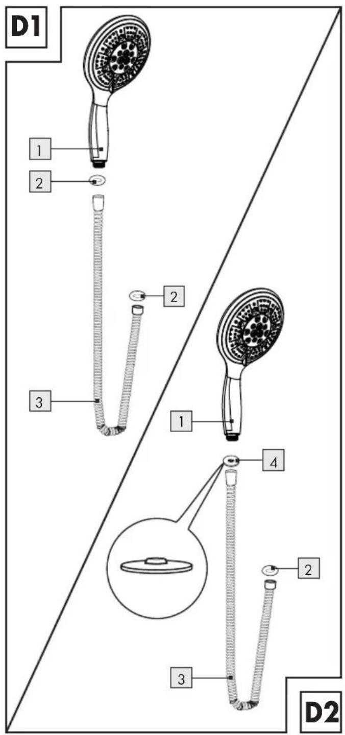 MIOMARE HG00518 - DOUCHETTE MULTIFONCTION AVEC BARRE DE DOUCHE - 2
