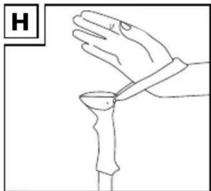 CRIVIT IAN 373915 - Putting on the hand strap (fig. H) - 1