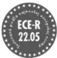 CRIVIT IAN 344834 - Homologácia ECE-R 22.05 - 1