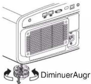 JVC DLANP5 - Régler l'angle d'élévation du projecteur - 2