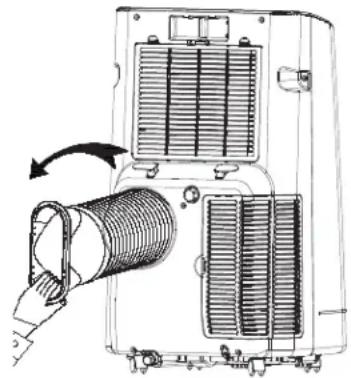 GE APCA11YBMW - Instale el Ensamble de la Manguera de Salida en la Parte Trasera de la Unidad - 1