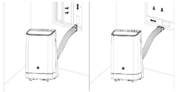 GE APCA11YBMW - Connect Exhaust Hose to the Window Panel - 1