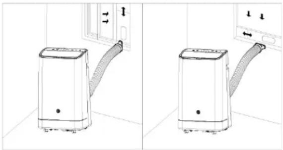 GE APCA11YBMW - Connecter le tuyaux d'évacuation sur le panneau de fenêtre - 1