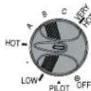 GE GG40T08BXR - KNOB POSITIONS - 3