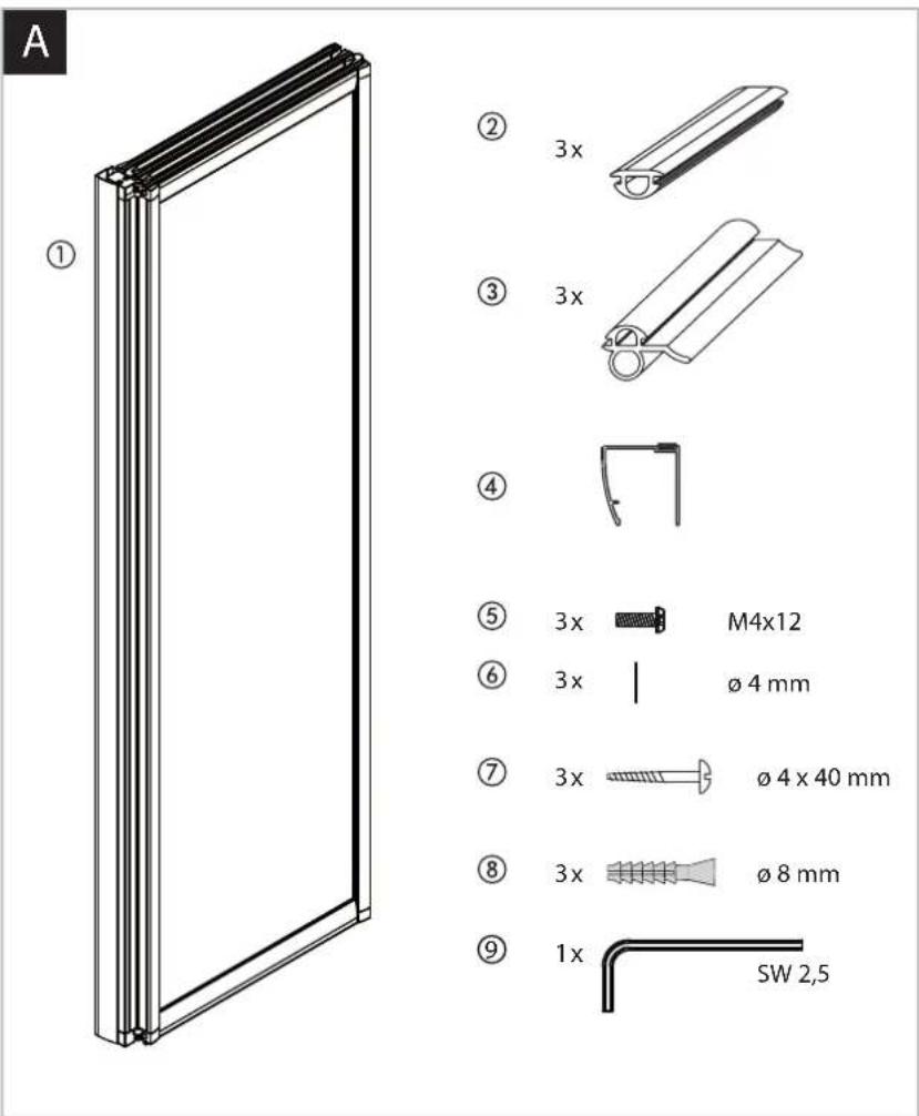 MIOMARE IAN 68863 - Parete piegabile per vasca da bagno - 2