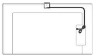 SONY KD50X81K - Подреждане на кабела на опционалната камера с микрофон - 1