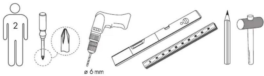 2 Ø 6 mm