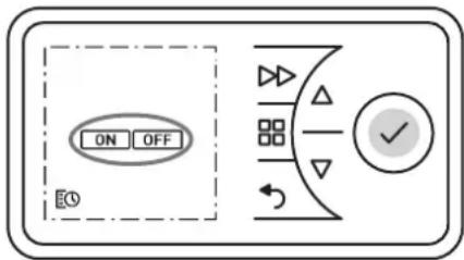 DIMPLEX PLX075E - Heizbetrieb einschalten/ausschalten - 2