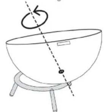 Blumfeldt Fireball Rust - Cambi ar la posicin del brasero de horizontal (A) a vertical (B) - 3