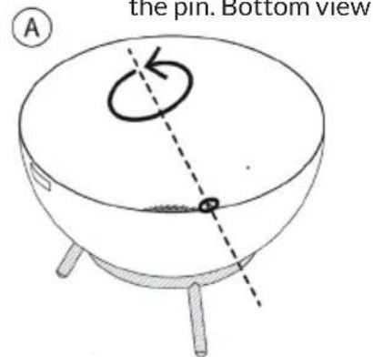 Blumfeldt Fireball Rust - Change the position of the tray from horizontal (A) to vertical (B) - 1
