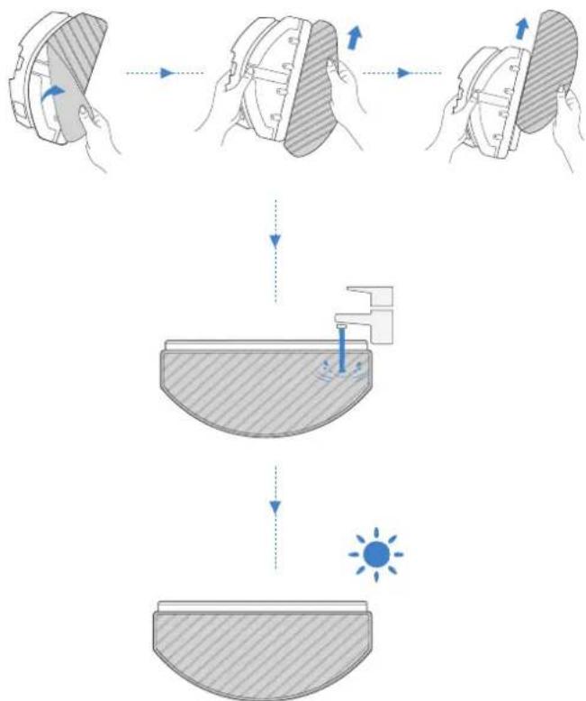 ECOVACS Deebot X1 Plus - Eseguire la manutenzione del sistema di lavaggio OZMO™ Pro3.0 con piastra vibrante 3 Panno di lavaggio lavabile - 3