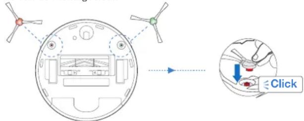 ECOVACS Deebot X1 Plus - Breng de dubbele zijborstels aan - 1