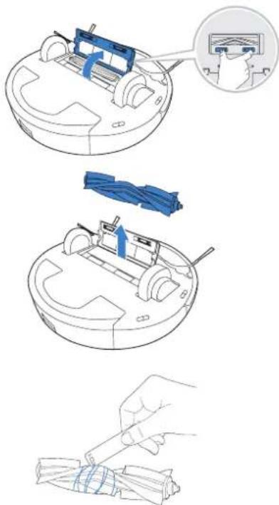 ECOVACS Deebot X1 Plus - Konserwacja ruchomej szczotki głównej i Podwójne szczotki boczne - 1