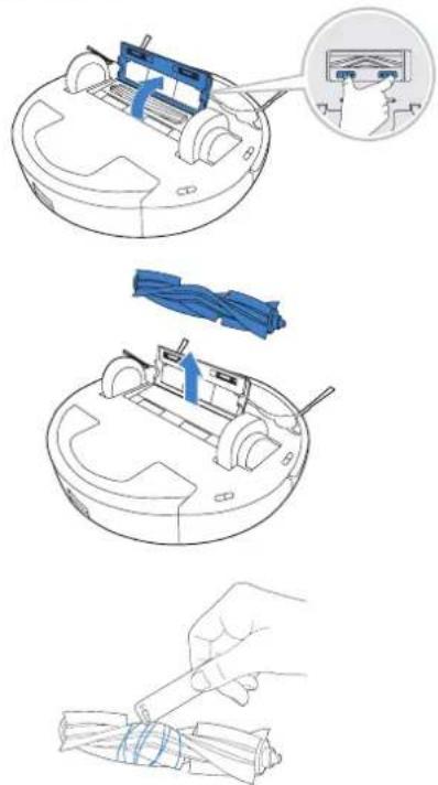 ECOVACS Deebot X1 Plus - Mantenimiento del cepillo principal flotante y Dos cepillos laterales - 1