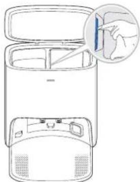 ECOVACS Deebot T10 Plus - Clean the Blower Cover Install the Dust Bag Close t3 Dust Container Lid - 1