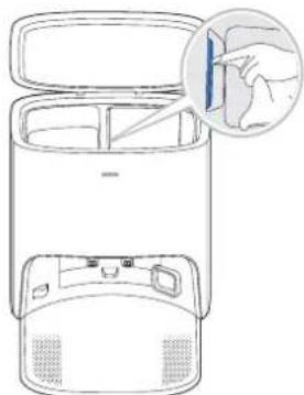 ECOVACS Deebot T10 Plus - Limpie la cubierta del solplador Coloque la bolsa de 3 vo Cierre la tapa del contentedor de polvo - 1