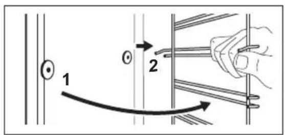 ELECTROLUX EOF5H40BX - Odstranjevanje: nosilcev rešetak - 2