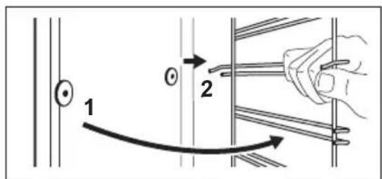 ELECTROLUX EOF5H40BX - Entfernen: Einhängegitter - 2