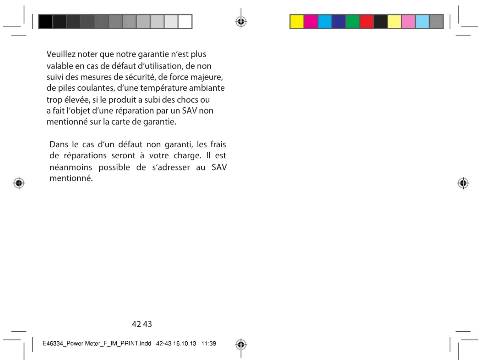 QUIGG GTPM05FR - Conditions de la garantie - 2