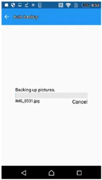 Auto backup Backing up pictures. IMG_0331.jpg Cancel