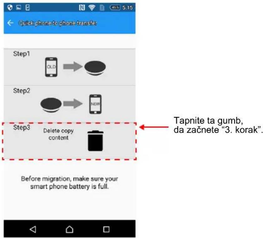 TOSHIBA Canvio for Smartphone - Priključite novi pametni telefon in tapnite "Step 3" (3. korak). - 1
