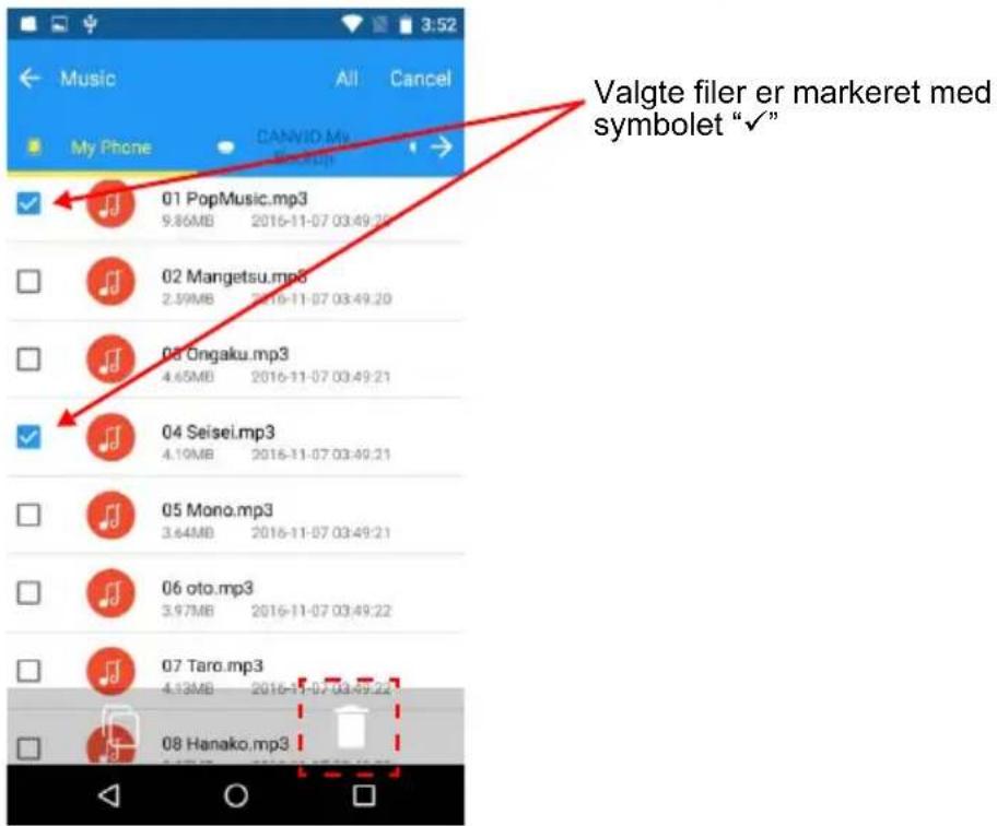 TOSHIBA Canvio for Smartphone - Tryk på afkrydsningsfeltet for at vælge målfiler. - 1