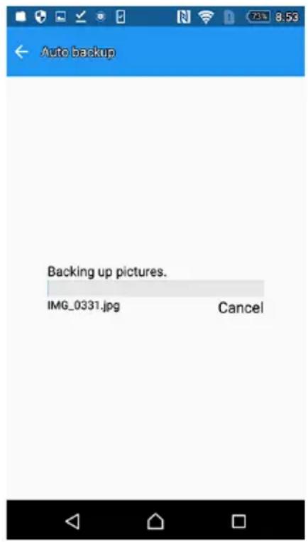 Auto backup Backing up pictures. IMG_0331.jpg Cancel