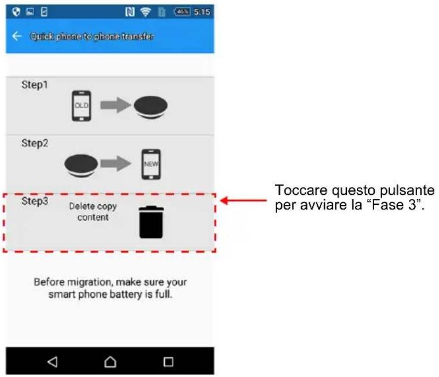 TOSHIBA Canvio for Smartphone - Collegare il nuovo smartphone, quindi toccare "Fase 3". - 1