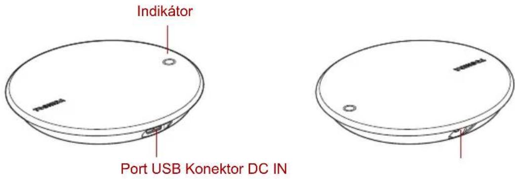 Indikátor Port USB Konektor DC IN