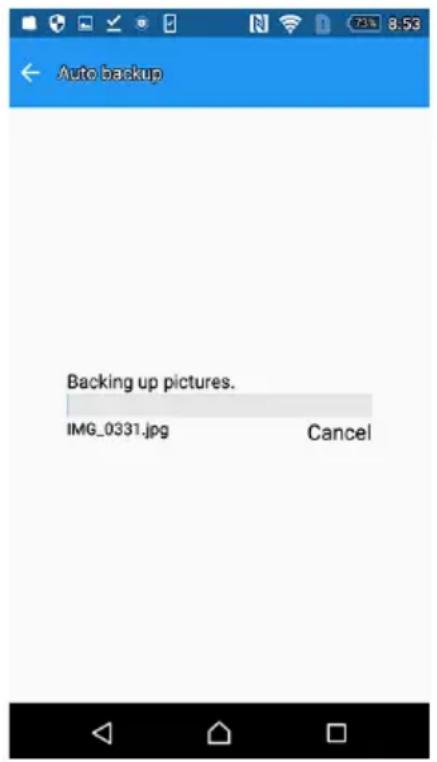 Auto backup Backing up pictures. IMG_0331.jpg Cancel