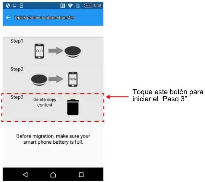 TOSHIBA Canvio for Smartphone - Conecte su nuevo smartphone y toque "Paso 3". - 1