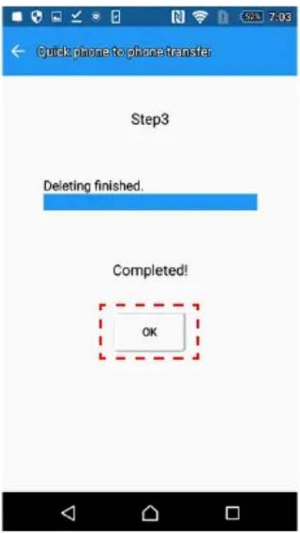 TOSHIBA Canvio for Smartphone - Quando a eliminação terminar, toque em "OK" - 1