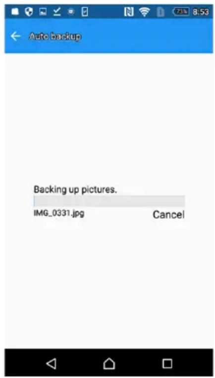 Auto backup Backing up pictures. IMG_0331.jpg Cancel