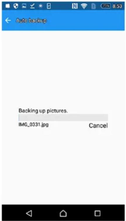 Auto backup Backing up pictures. IMG_0331.jpg Cancel