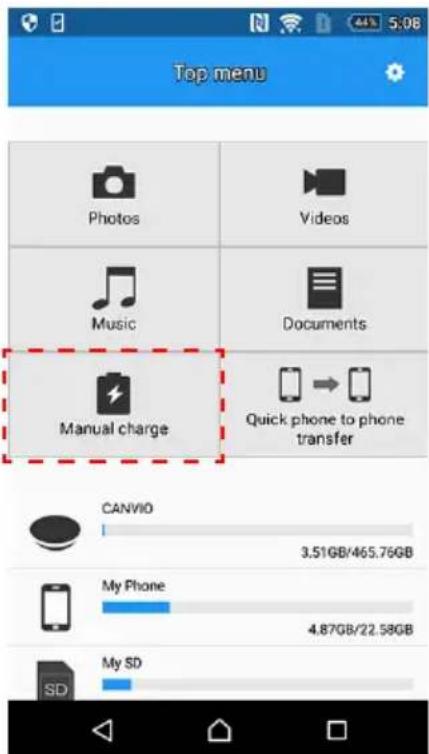 TOSHIBA Canvio for Smartphone - 2-11 Manuelle Ladefunktion - 1