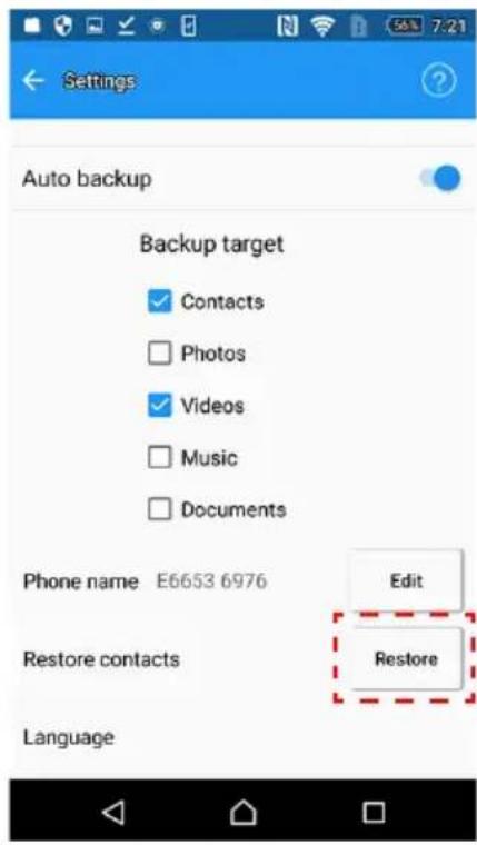 TOSHIBA Canvio for Smartphone - Restauration des contacts - 1
