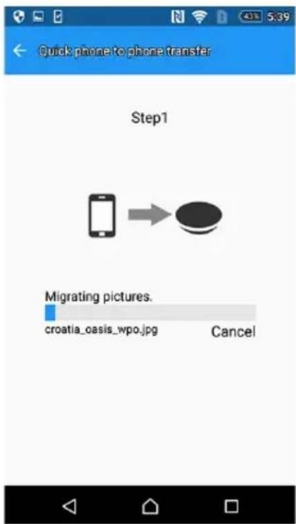 Quick phone to phone transfer Step1 Migrating pictures. croatia_oasis_wpo.jpg Cancel