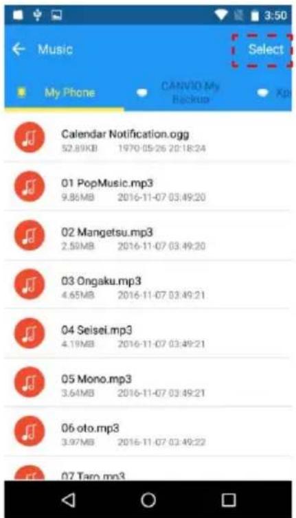 TOSHIBA Canvio for Smartphone - Appui sur le bouton de sélection - 1