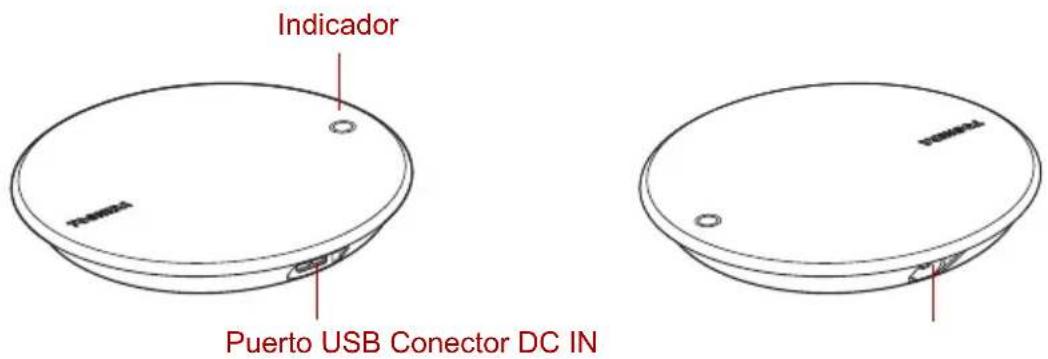 Indicador Puerto USB Conector DC IN