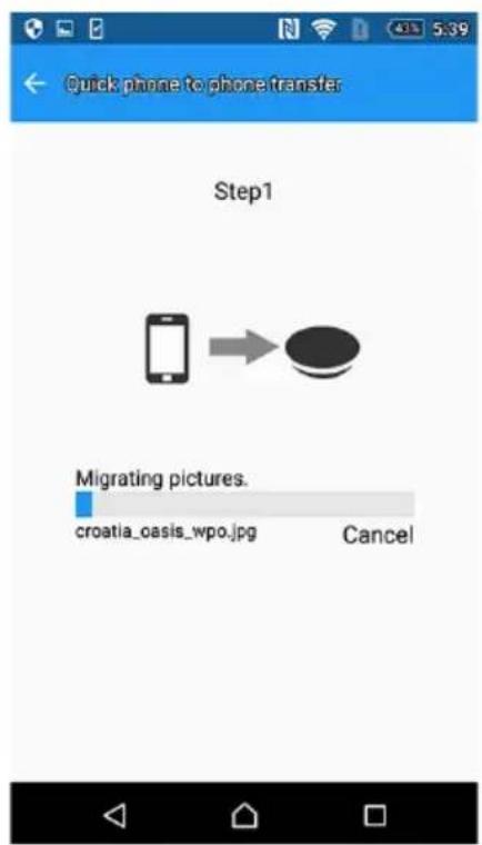 Quick phone to phone transfer Step1 Migrating pictures. croatia_oasis_wpo.jpg Cancel