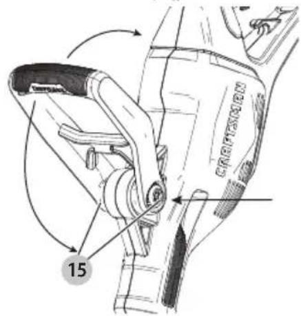 Craftsman CMESTHOS912 - Attaching the Auxiliary Handle (Fig. E, F, G) - 3