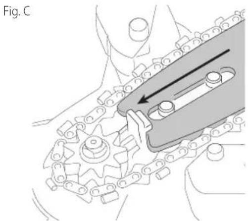 Craftsman CMCCSL621 - Checking and Adjusting the Chain Tension (Fig. B, C) - 2