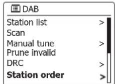 SANGEAN SB100 - Configuration de l'ordre des stations - 6